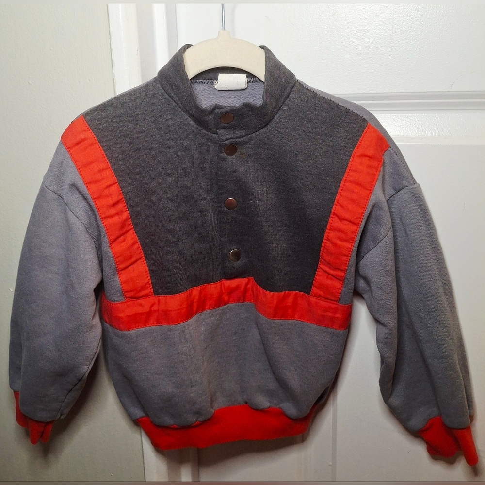 🇨🇦 Vintage 80s Cozy Colorblock Sweatshirt Made in Canada (5T)